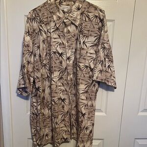 Pierre Cardin Men's Tropical Print Button Down Shirt